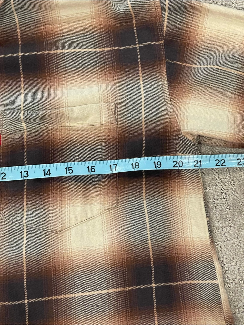 Levi's Women's Henri Plaid Button-Down Flannel Shirt in Brown, Beige and Black, - Picture 8 of 16